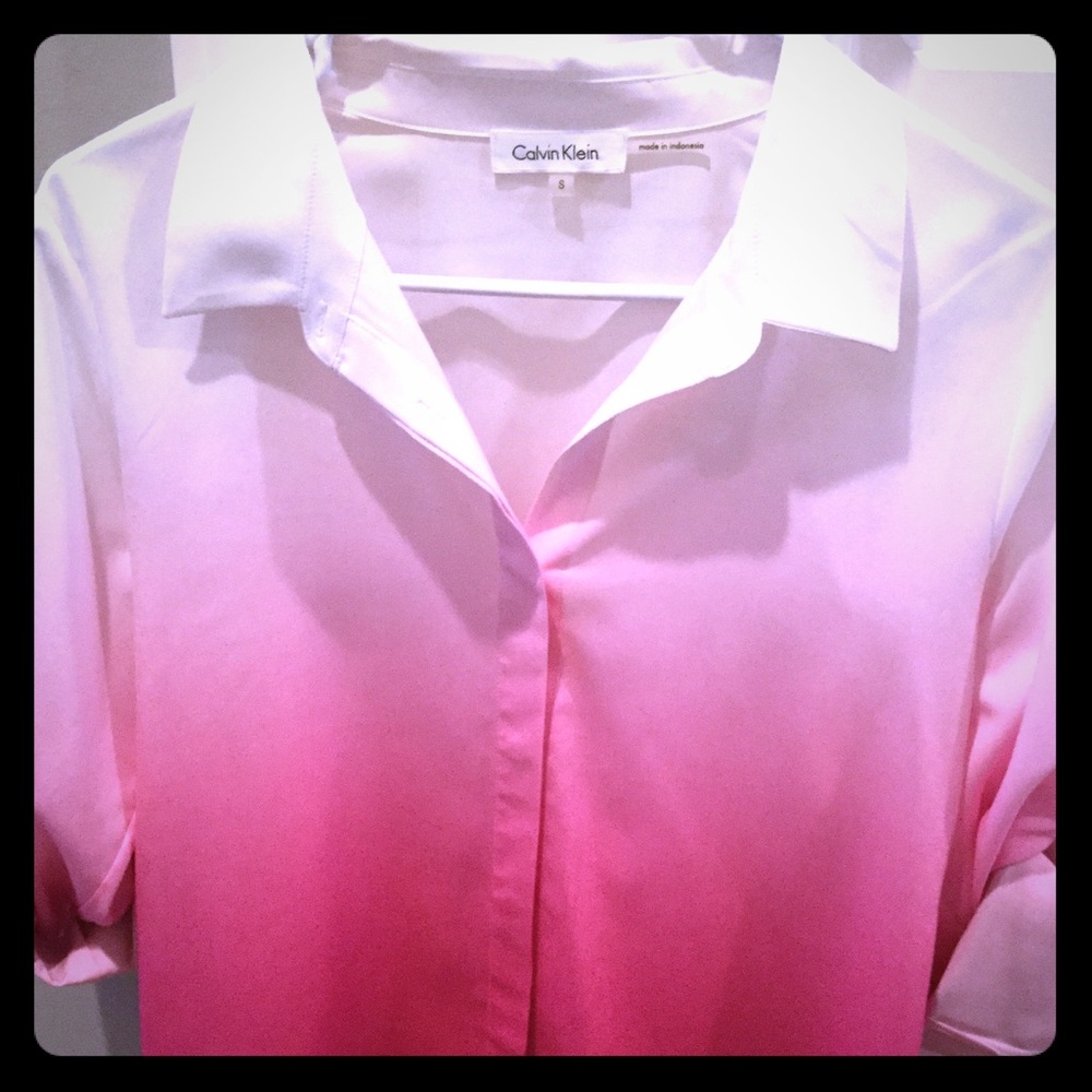 Calvin Klein pink ombré shirt